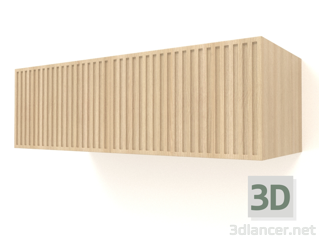 3d model Estante colgante ST 06 (2 puertas onduladas, 800x315x250, blanco madera) - vista previa