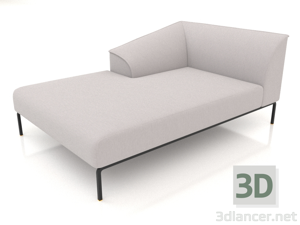 3D modeli Şezlong 180 kaldı - önizleme