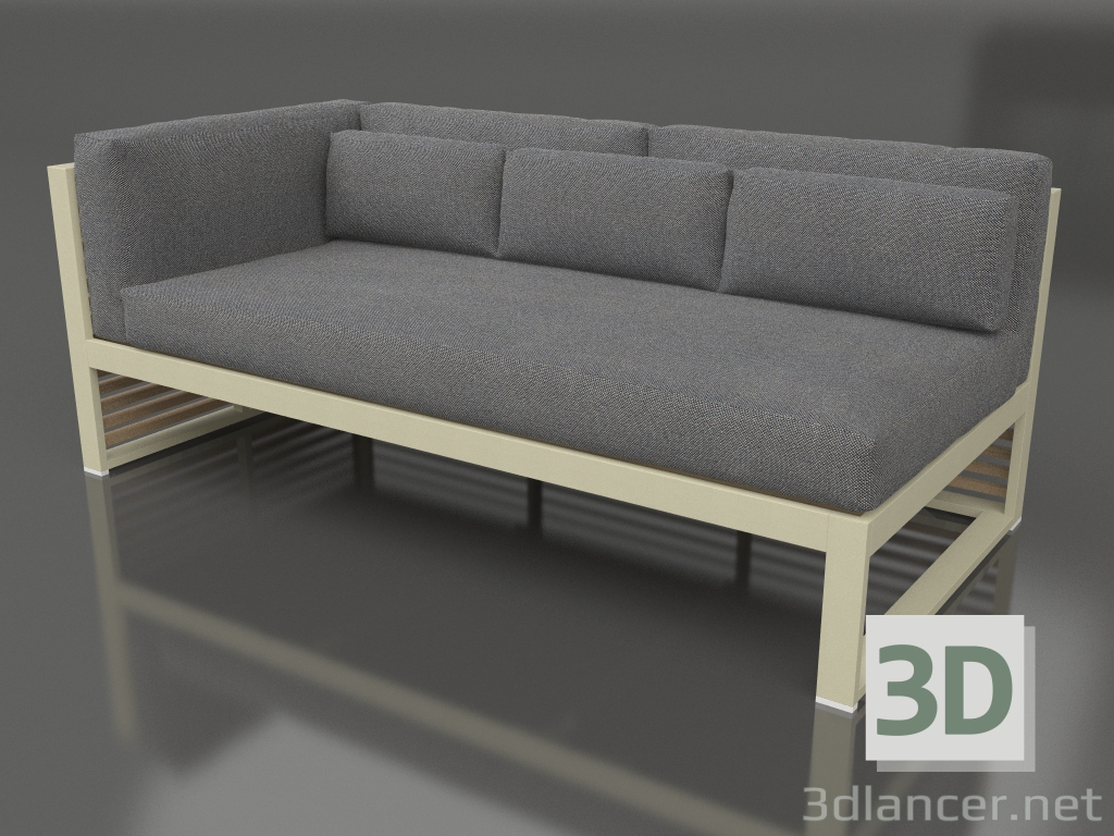 3d model Sofá modular sección 1 izquierda (Oro) - vista previa