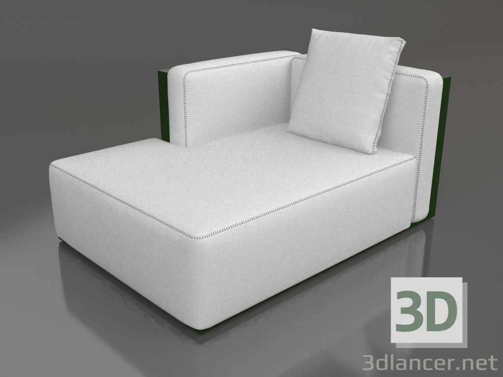 modello 3D Modulo divano, sezione 2 sinistra (Verde bottiglia) - anteprima