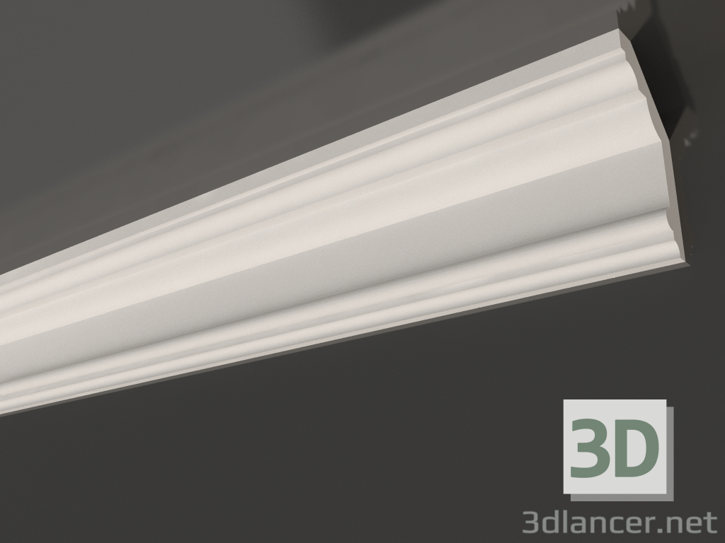 3d model Plaster ceiling cornice smooth KG 049 (100x50) - preview