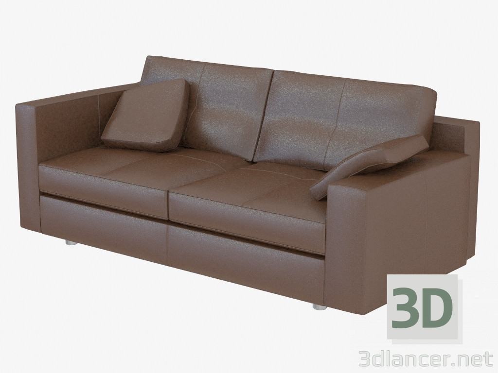 3D Modell Ledersofa Doppel - Vorschau