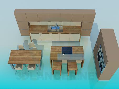 Modelo 3d Conjunto de cozinha - preview