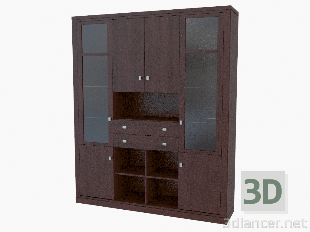 3d model Pared de muebles (675-44) - vista previa