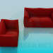 3D modeli Koltuk sandalye ile - önizleme