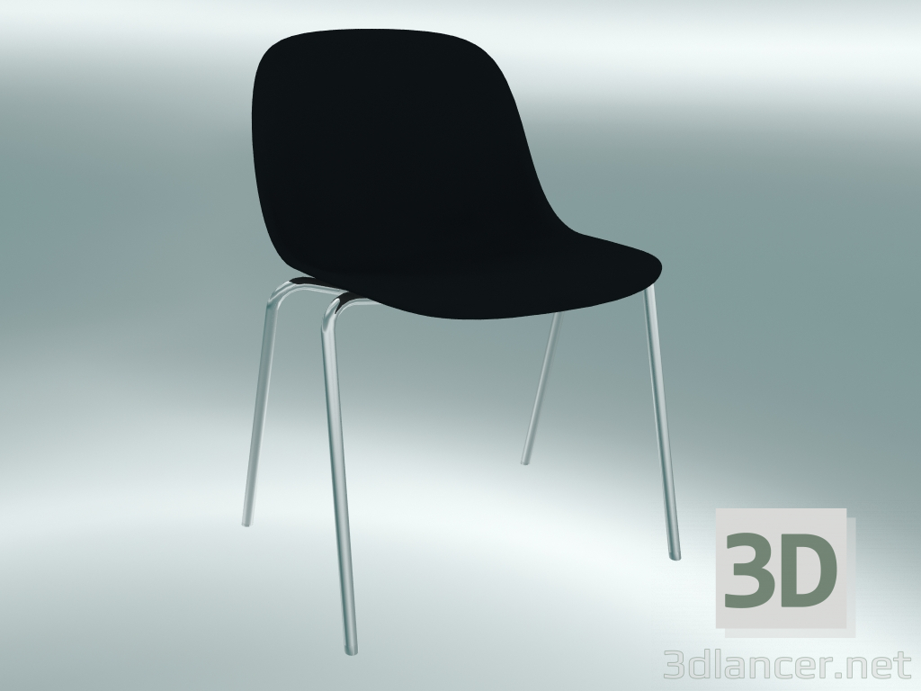 3d model Silla de fibra A-Base (negro) - vista previa