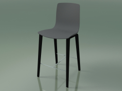 Silla de bar 3993 (4 patas de madera, polipropileno, abedul negro)