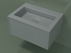 Lavabo con cajón (06UC42401, Silver Grey C35, L 72, P 50, H 36 cm)