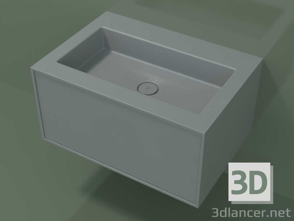 3d model Lavabo con cajón (06UC42401, Silver Grey C35, L 72, P 50, H 36 cm) - vista previa