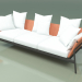 3D Modell Sofa 003 (Metal Smoke, Batyline Orange) - Vorschau