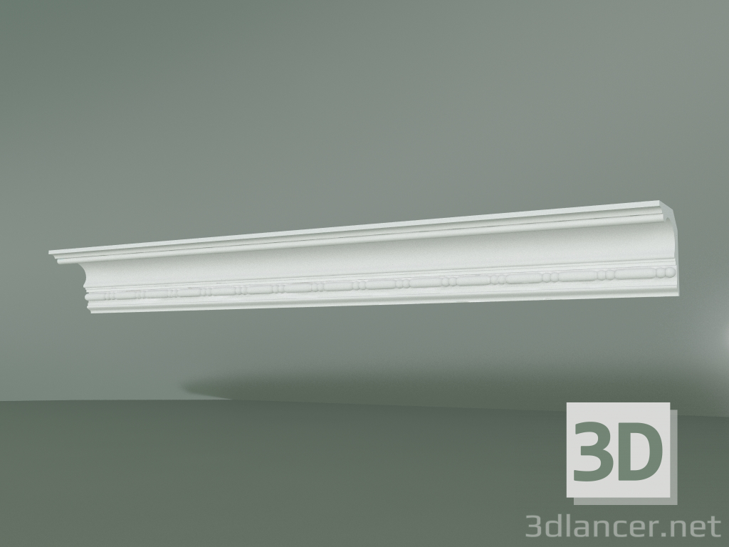 Modelo 3d Cornija de gesso com ornamento KV515 - preview