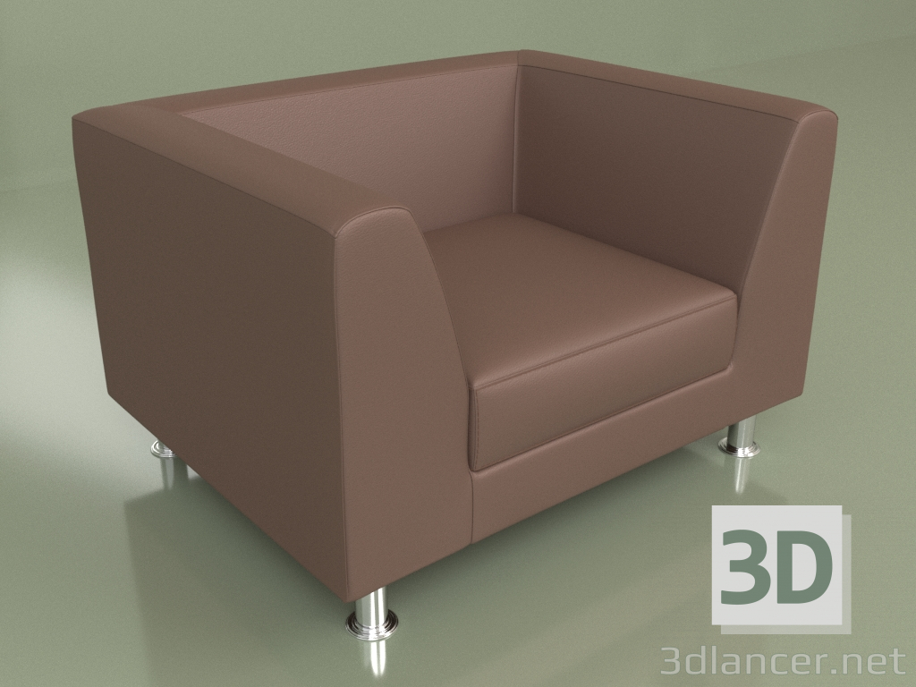 3D modeli Koltuk Evrimi (Kahverengi deri) - önizleme