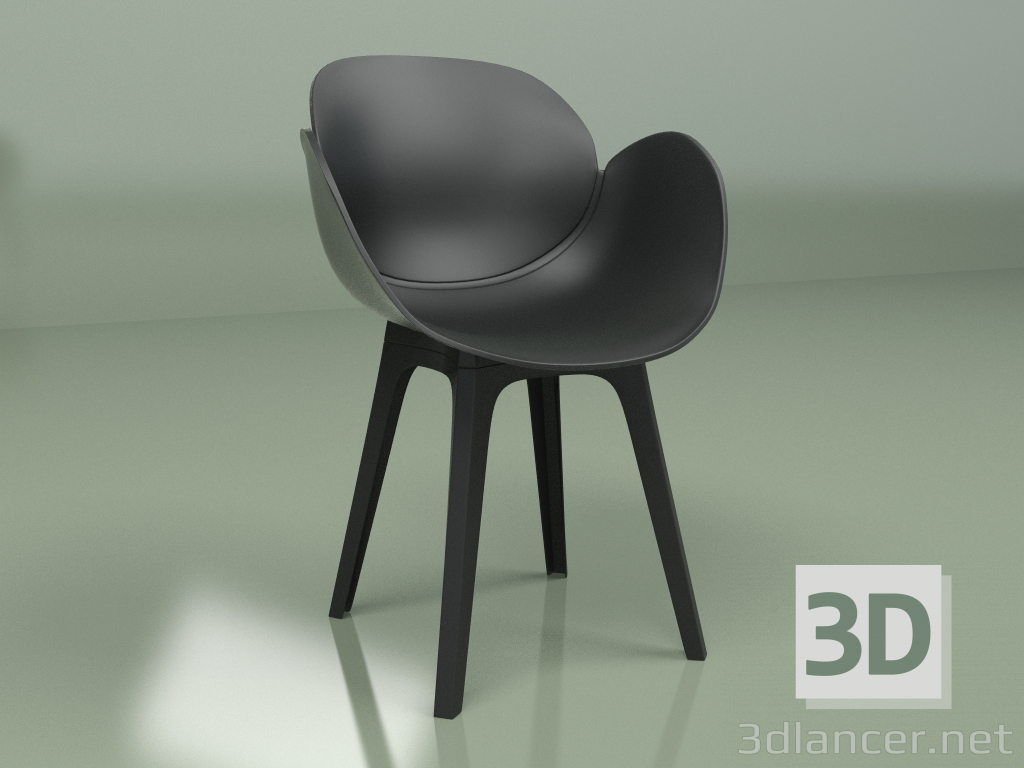 3d model Silla Boone (negra) - vista previa