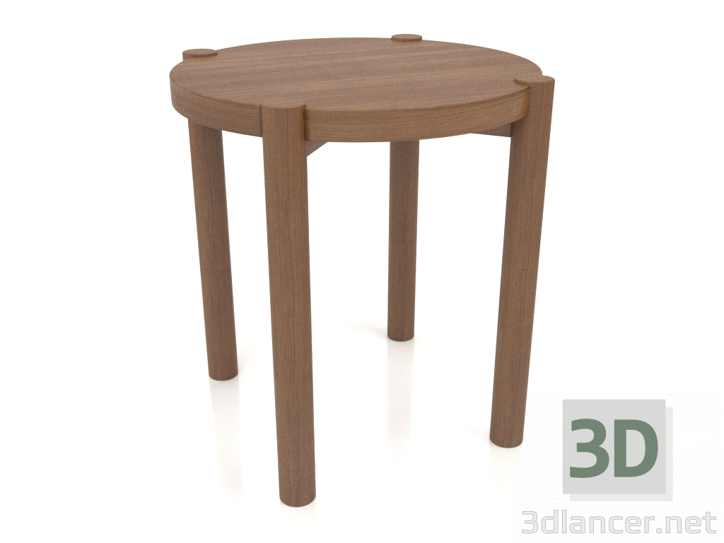 3d model Taburete (extremo recto) (D=400x433, madera marrón claro) - vista previa