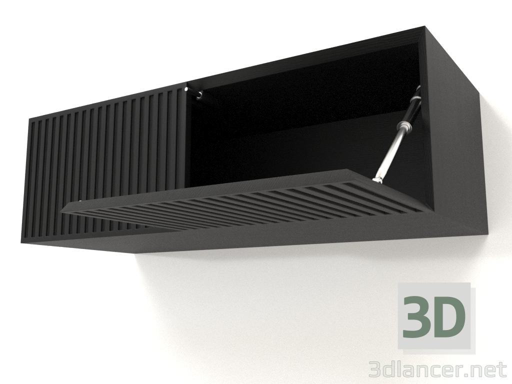 Modelo 3d Prateleira suspensa ST 06 (porta aberta) (800x315x250, madeira preta) - preview