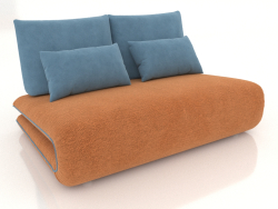 Sofá cama Justin-2 (naranja-turquesa)