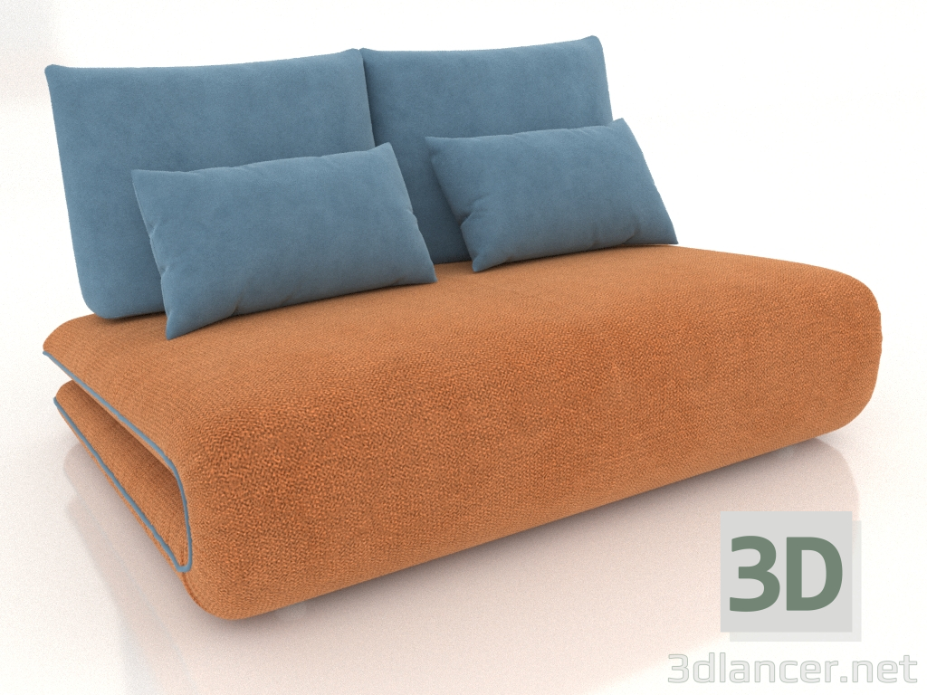 3d model Sofa bed Justin-2 (orange-turquoise) - preview