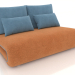 3D Modell Schlafsofa Justin-2 (Orange-Türkis) - Vorschau