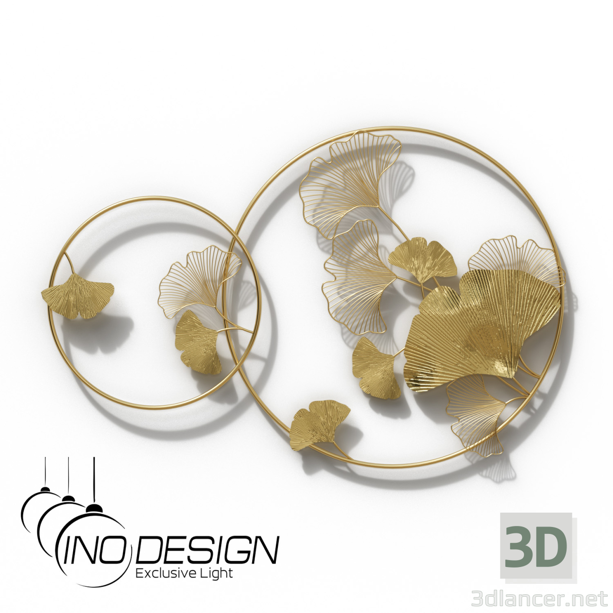 3D Modell Kunstobjekt an der Wand Inodesign Plate 44.6810 - Vorschau