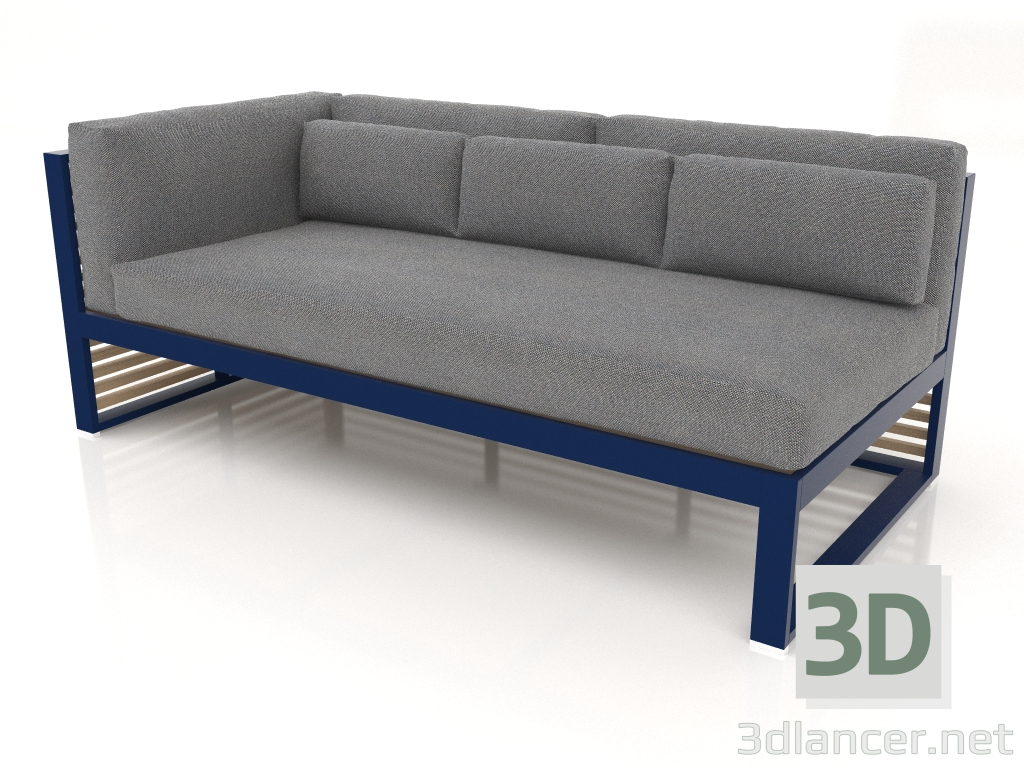 3D Modell Modulares Sofa, Abschnitt 1 links (Nachtblau) - Vorschau