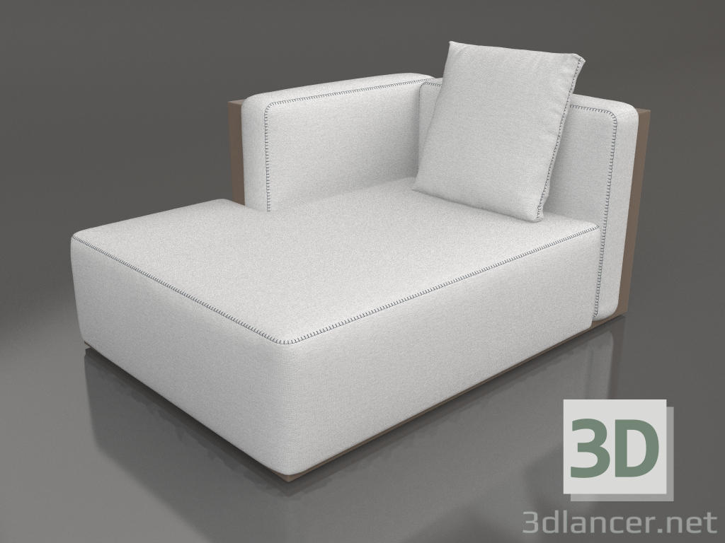 3d model Módulo sofá sección 2 izquierda (Bronce) - vista previa