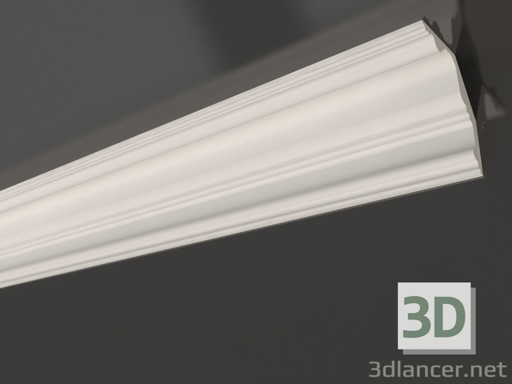 modello 3D Cornicione per soffitto in gesso liscio KG 050 (100x95) - anteprima