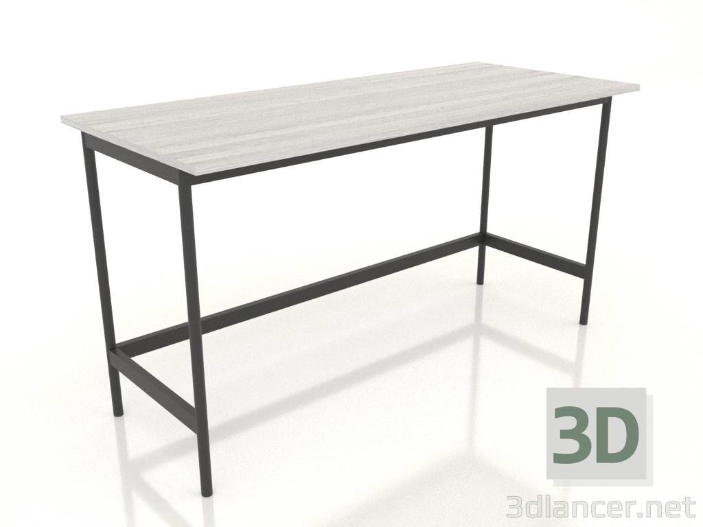 modello 3D Scrivania 1400x600 mm (bianco RAL 9010) - anteprima