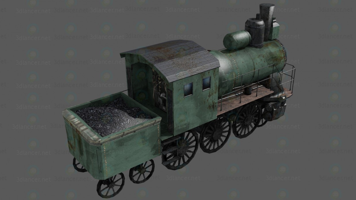 modello 3D di Locomotiva comprare - rendering