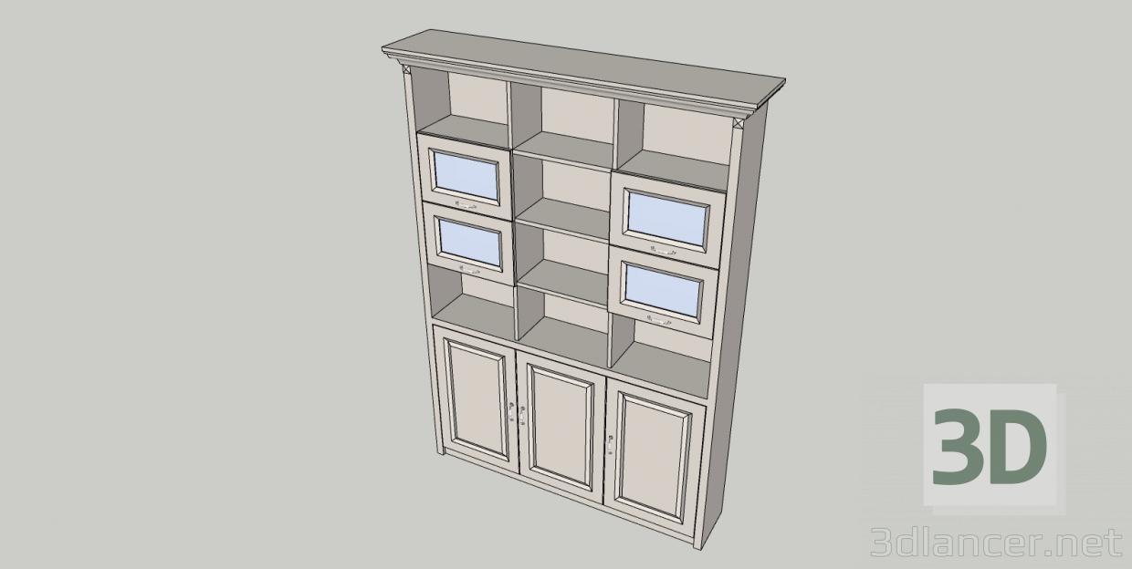 modello 3D Scaffale per libri - anteprima