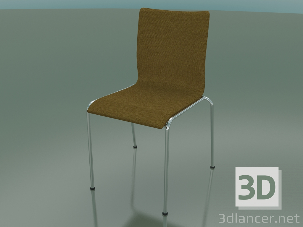 3d model 4-leg chair with fabric upholstery (101) - preview