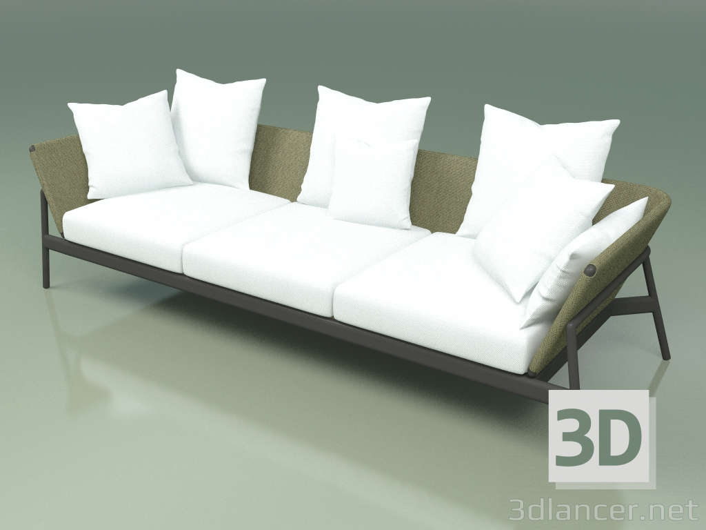 3d model Sofa 003 (Metal Smoke, Batyline Olive) - preview