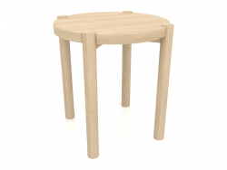 Hocker (gerades Ende) (D=400x433, Holz weiß)