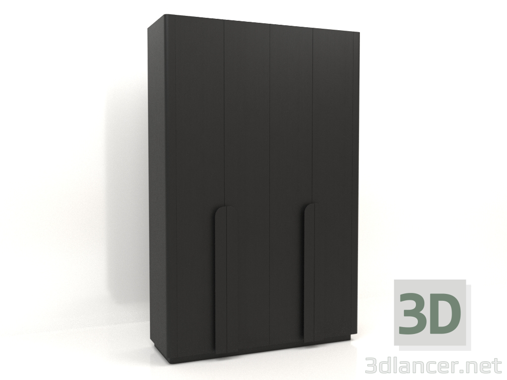 modello 3D Armadio MW 04 legno (opzione 1, 1830x650x2850, legno nero) - anteprima