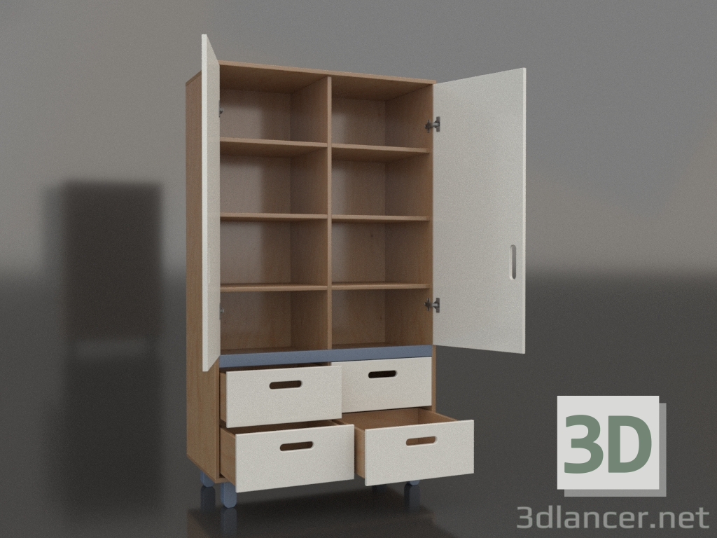 3d model Wardrobe open TUNE HS (WBTHCA) - preview