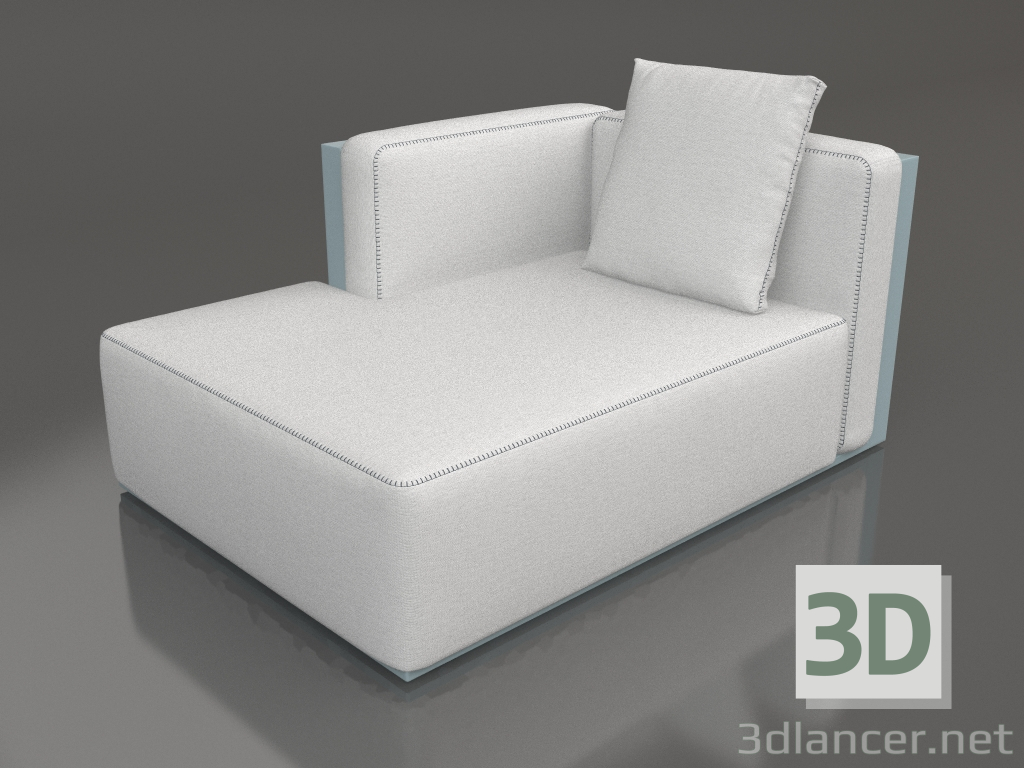 modello 3D Modulo divano, sezione 2 sinistra (Grigio blu) - anteprima