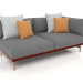 3d model Sofa module, section 1 right (Wine red) - preview