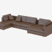 3d model Sofa, modular, leather, angular - preview