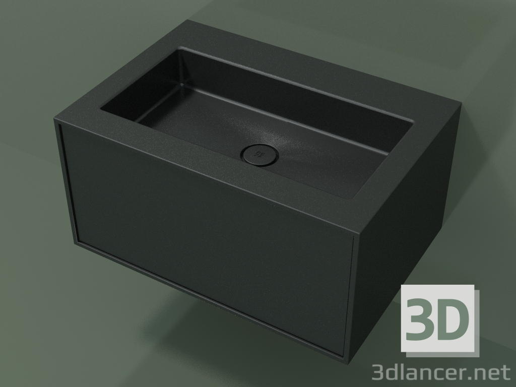 3d model Lavabo con cajón (06UC42401, Deep Nocturne C38, L 72, P 50, H 36 cm) - vista previa