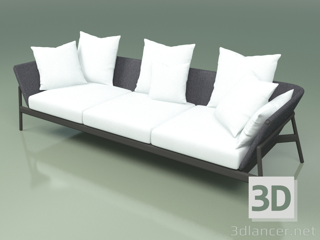 3D Modell Sofa 003 (Metal Smoke, Batyline Grey) - Vorschau