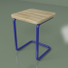 3D Modell Hocker (blau, helles Furnier) - Vorschau