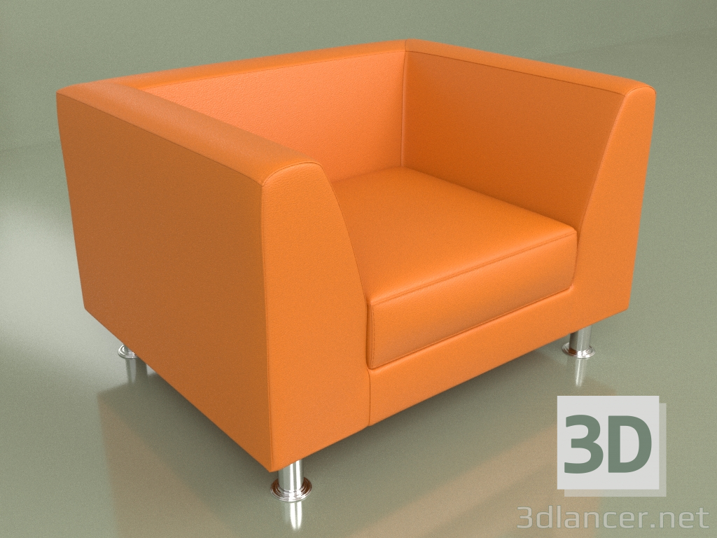 3d model Sillón Evolution (cuero naranja) - vista previa