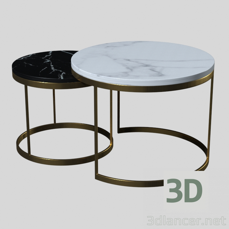 modèle 3D de Ensemble table basse acheter - rendu