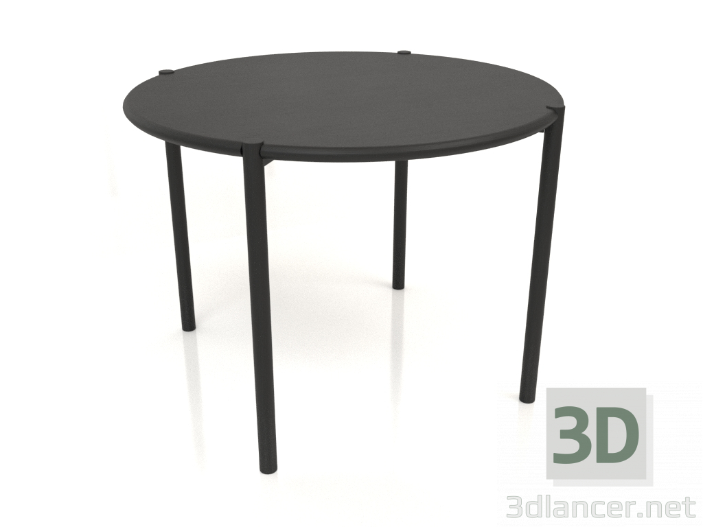 modello 3D Tavolo da pranzo DT 08 (estremità arrotondata) (P=1020x754, legno nero) - anteprima