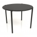 3d model Dining table DT 08 (rounded end) (D=1020x754, wood black) - preview