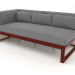 3d model Modular sofa, section 1 left (Wine red) - preview