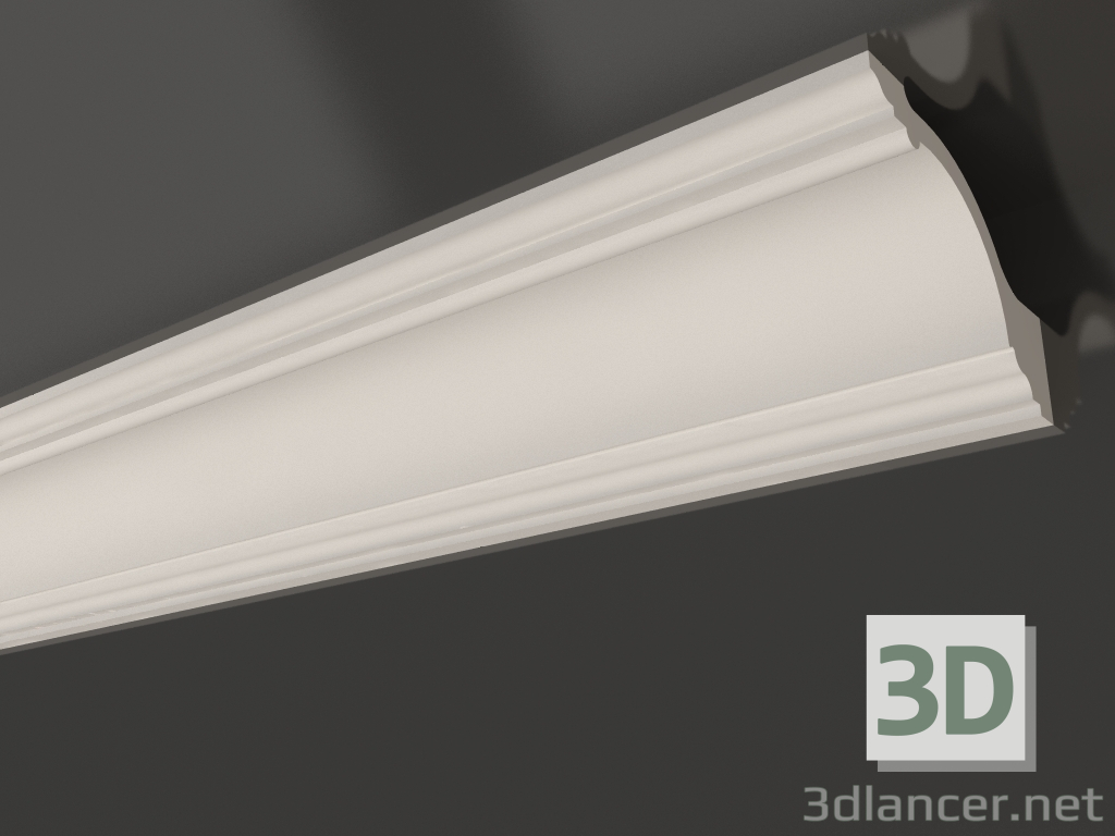 3d model Plaster ceiling cornice smooth KG 052 (105x155) - preview