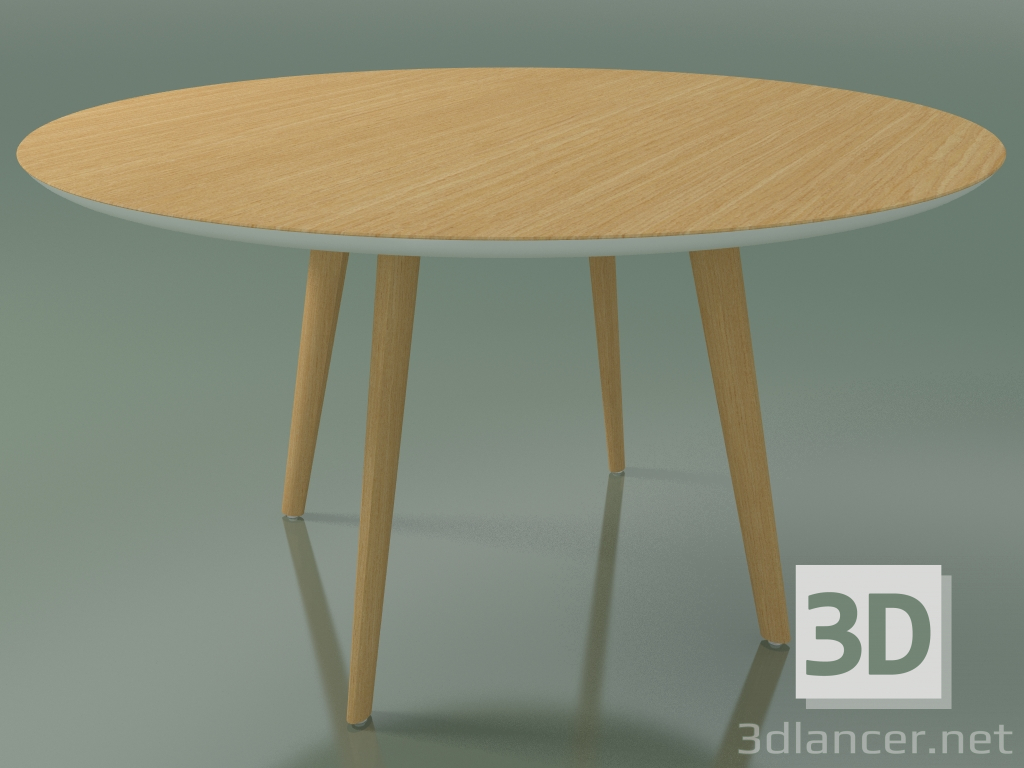 3D Modell Runder Tisch 3501 (H 74 - T 134 cm, M02, natürliche Eiche) - Vorschau