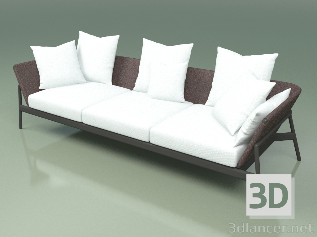 3d model Sofa 003 (Metal Smoke, Batyline Brown) - preview