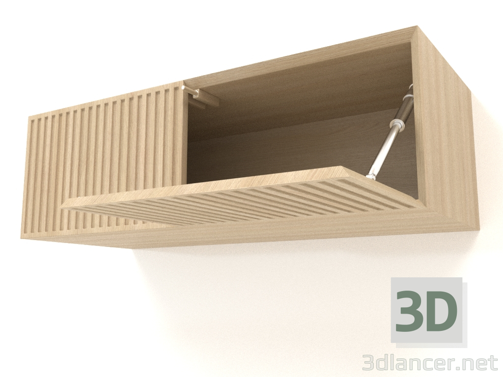 Modelo 3d Prateleira suspensa ST 06 (porta aberta) (800x315x250, madeira branca) - preview