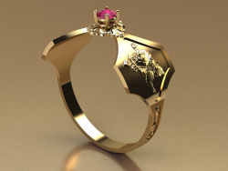 anello da donna rosa